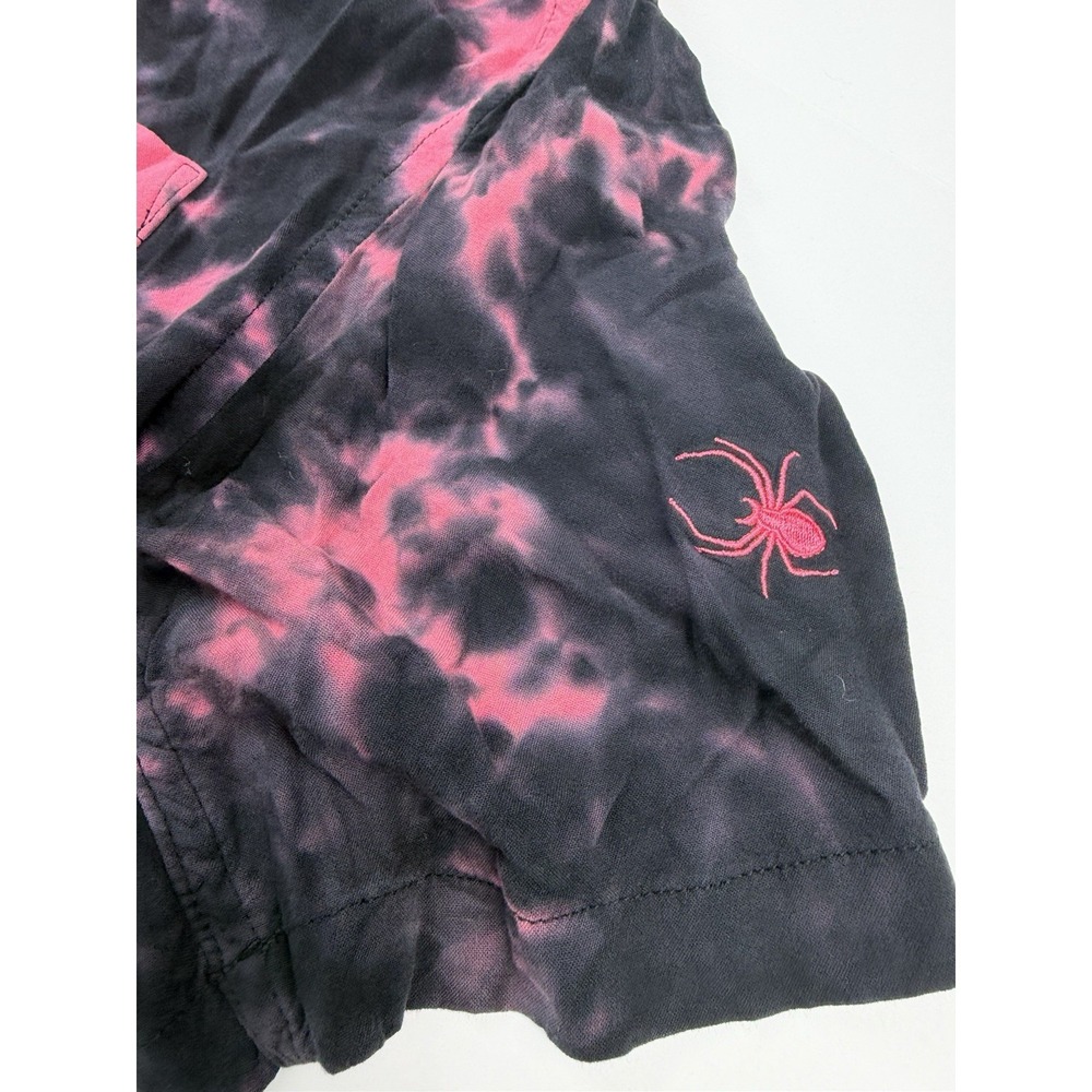 Disney Mickey Mouse Tie Dye Button Up Shirt Pink Black Size Large - Picture 6 of 12